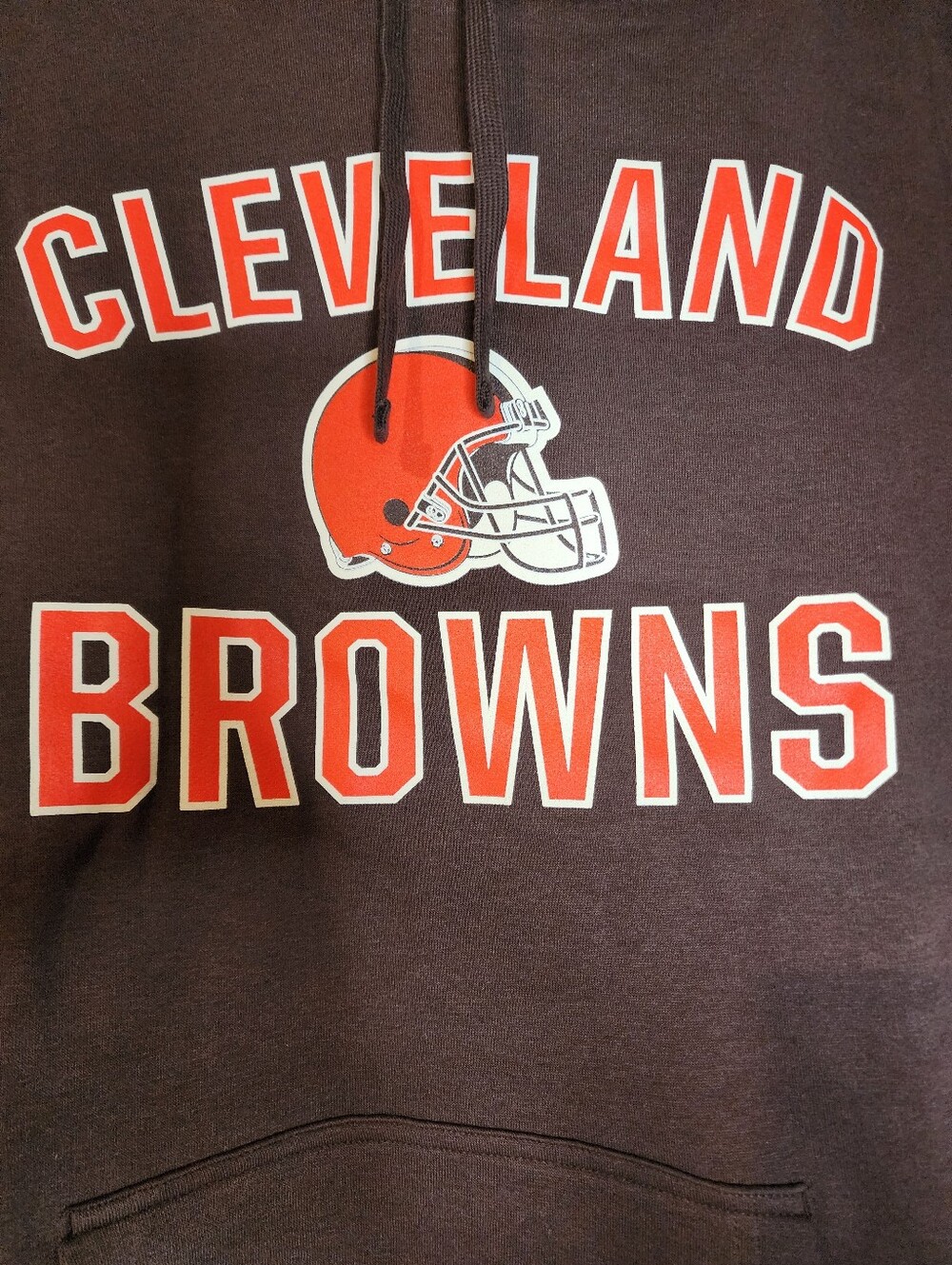 Fanatics Cleveland Browns Hoodie with Orange and White Lettering